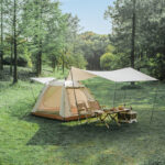 Палатка Naturehike Ango Picnic CNK2450WS021 трёхместная c навесом бежевая c черным — изображение 3