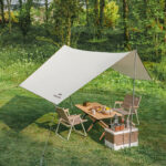 Палатка Naturehike Ango Picnic CNK2450WS021 трёхместная c навесом бежевая c черным — изображение 5