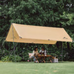 Тент Naturehike Cloud CNK2450WS025 150D, 400x292 см для кемпинга, светло-коричневый (без стоек) — изображение 3