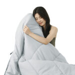 Спальный мешок Naturehike CNK2350WS023 MS300 с капюшоном, серый, молния слева — изображение 5