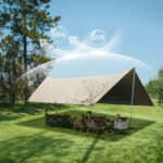 Тент Naturehike Cloud Skies Tarp C2350WS010 150D 680*575 см песочный — изображение 6