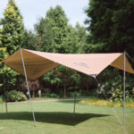 Тент Naturehike Cloud CNK2450WS025 150D, 400x292 см для кемпинга, светло-коричневый (без стоек) — изображение 9